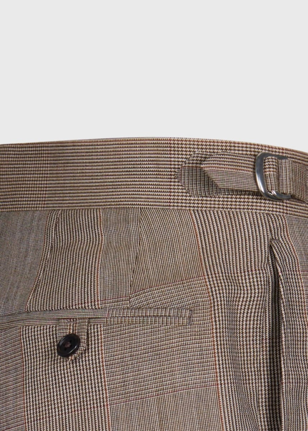 Wool Plaid Suit - Brown - Suit