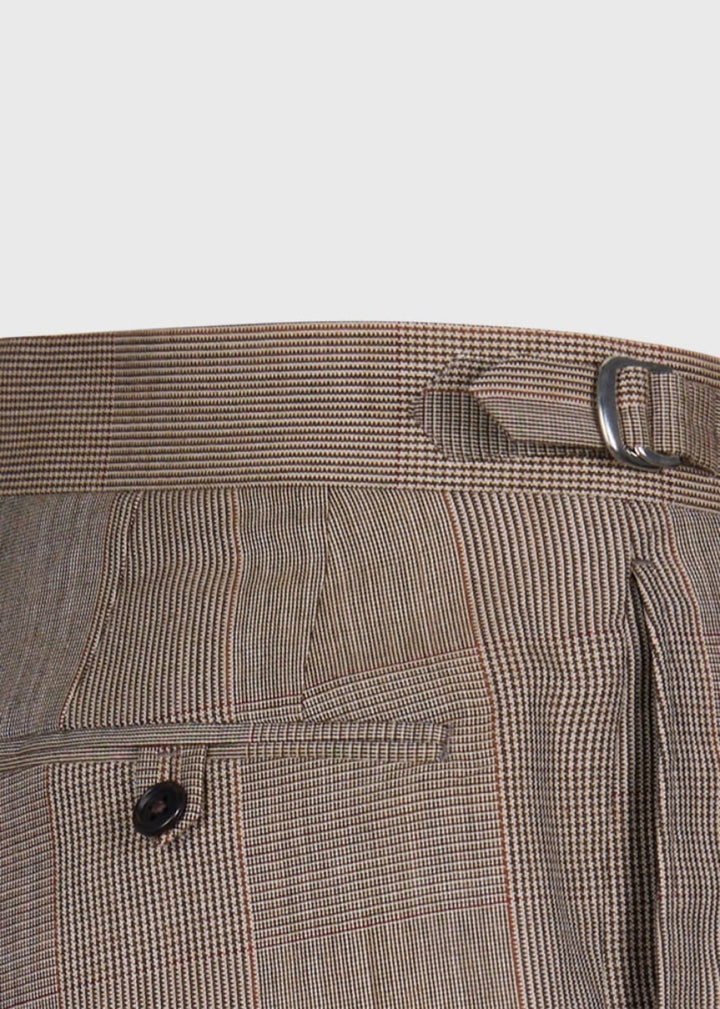 Wool Plaid Suit - Brown - Suit
