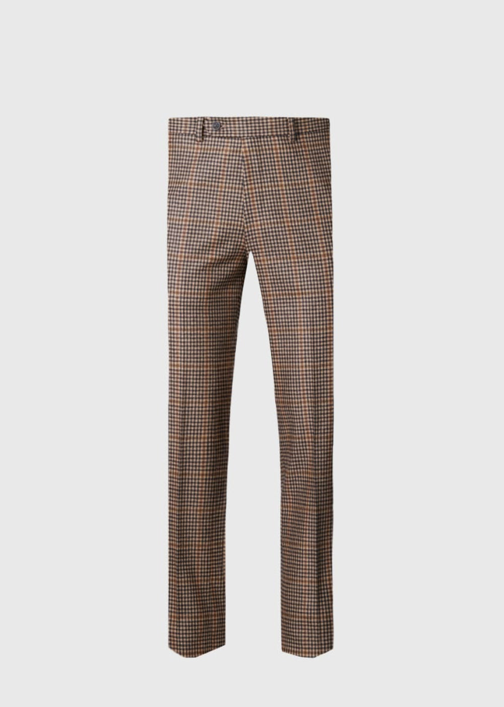 Wool Plaid Trouser - Brown - 42 - Trouser