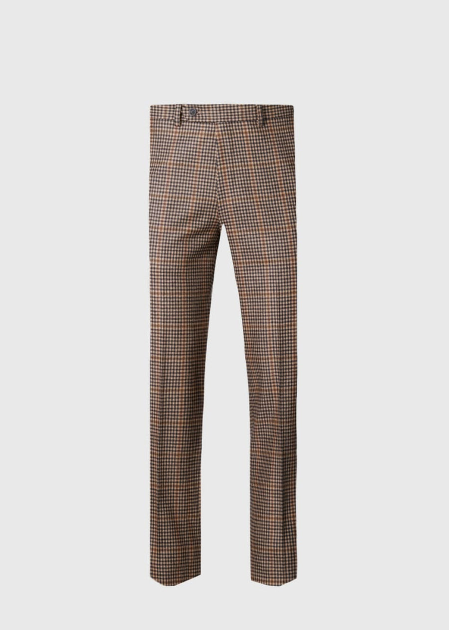 Wool Plaid Trouser - Brown - 42 - Trouser