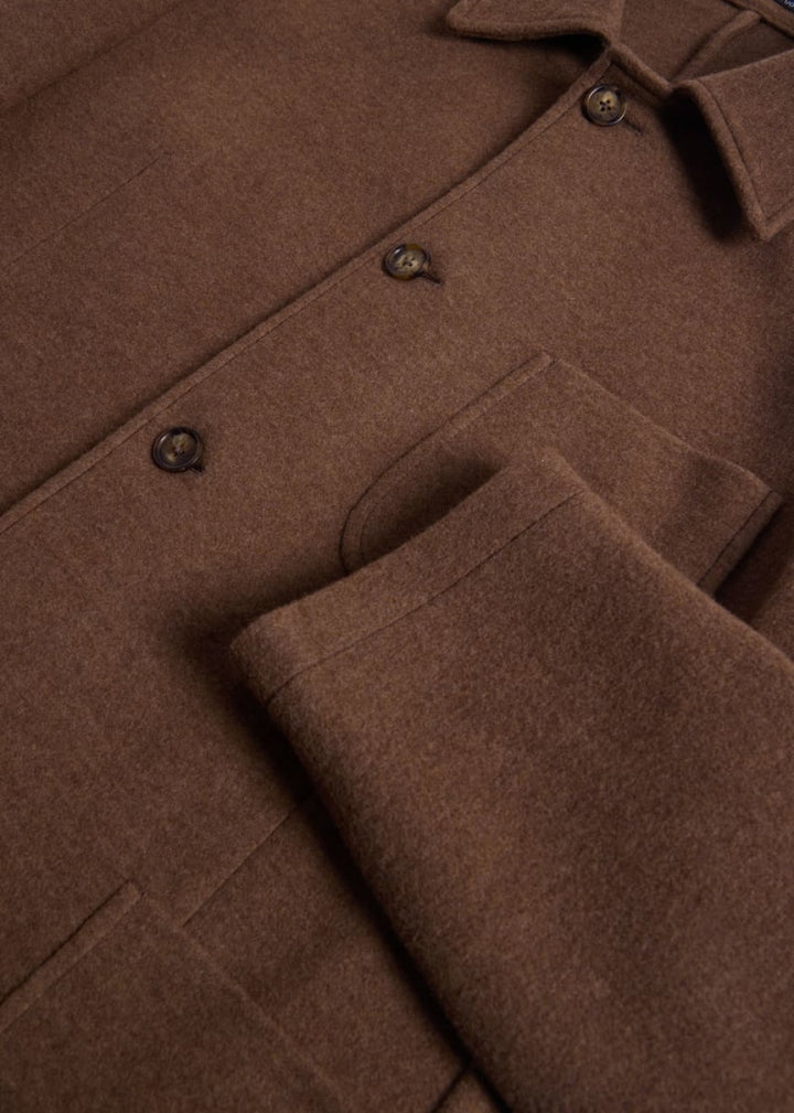 Wool Shirt Jacket - Camel - Jacket