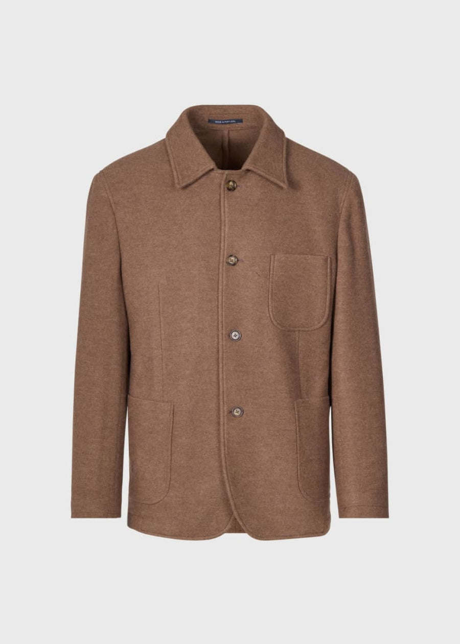 Wool Shirt Jacket - Camel - Jacket