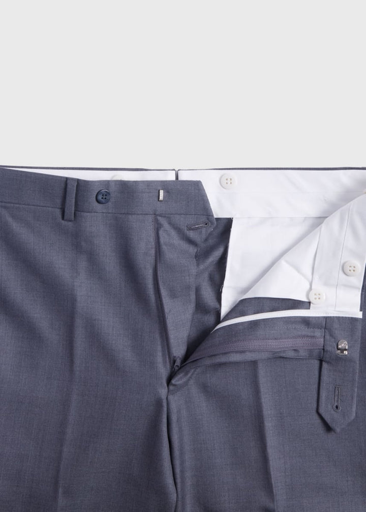 Wool & Silk James Dress Trouser - Grey - Trouser