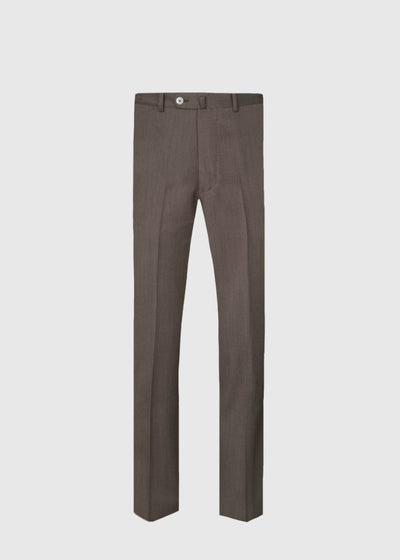 Wool Soft Cavalry Twill Trouser - Dark Brown - 42 - Trouser