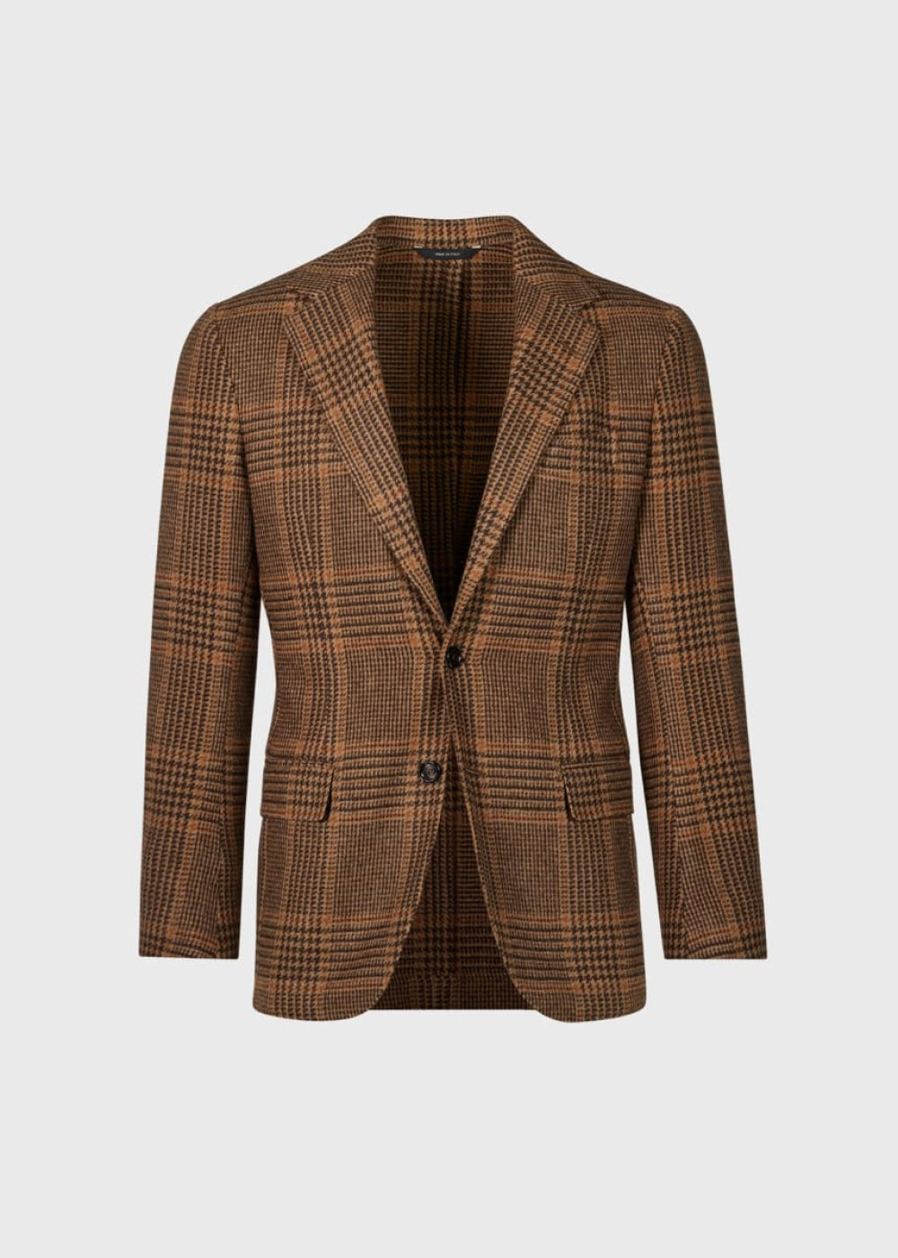Wool Solid Jacket - Brown - Blazer