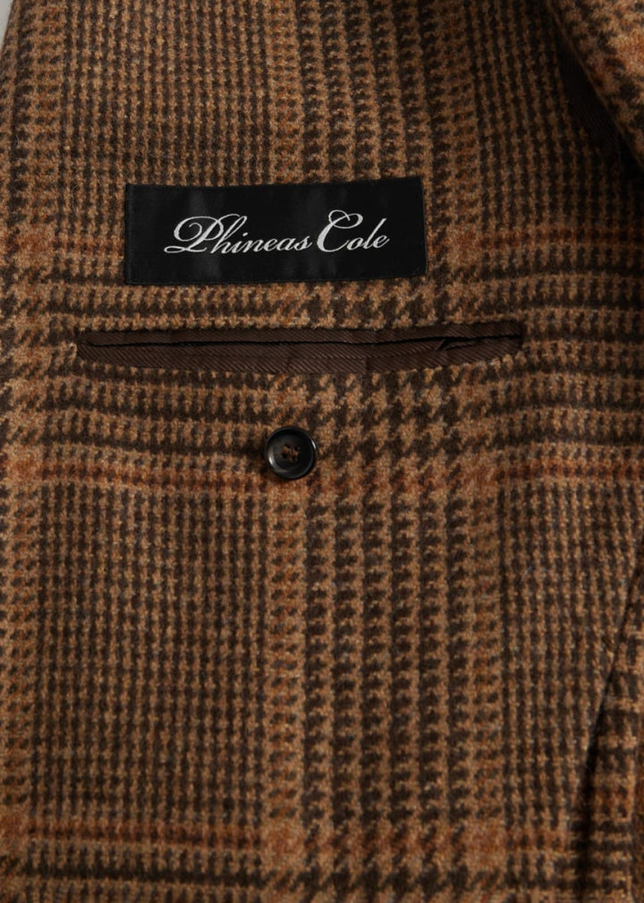 Wool Solid Jacket - Brown - Blazer