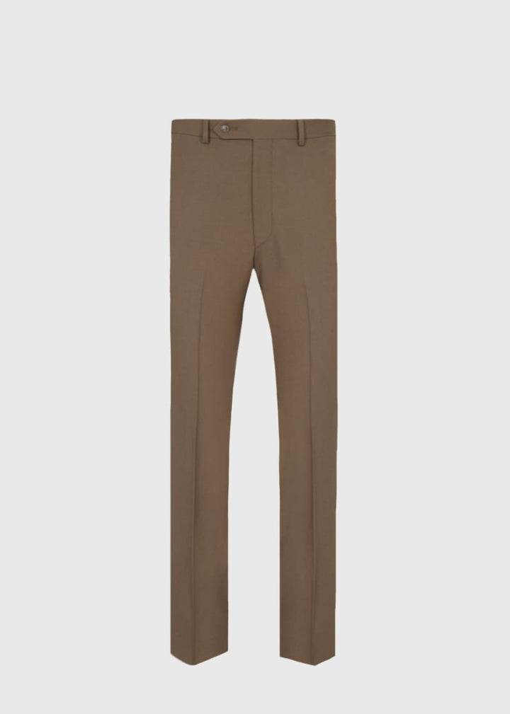 Wool Twill James Dress Trouser - Mink - 38 - Trouser