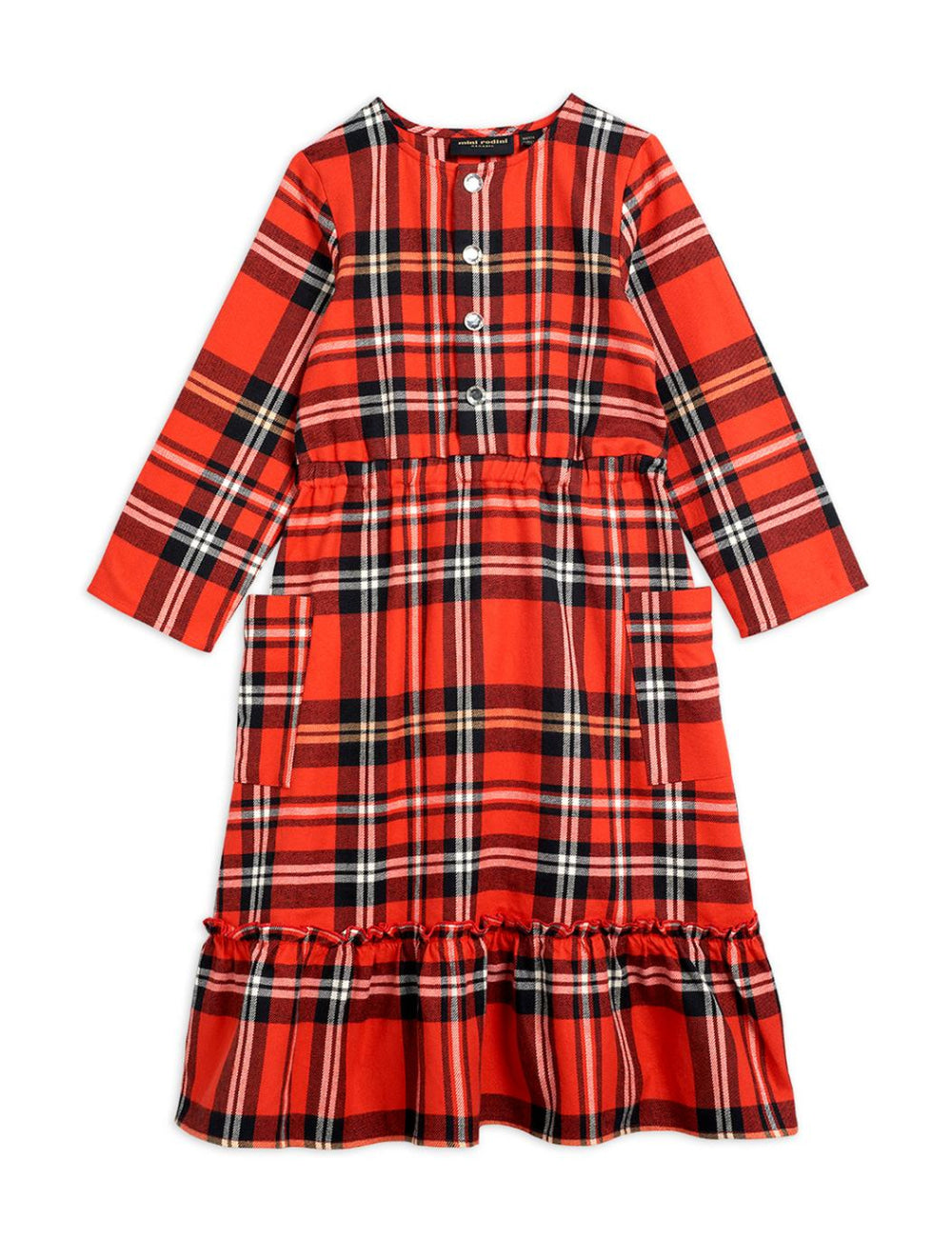 Woven Flanell Flounce Dress - Red - 9-18m - Dresses