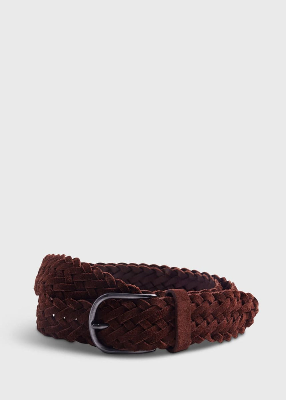 Woven Suede Belt - Cognac - Belt
