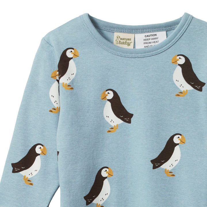 Long Sleeve Pyjama Set - Puffin Print