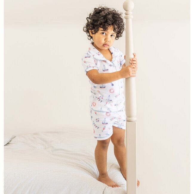 Short Sleeve Classic PJs - Nautical Print Sleep + Lounge Paper Cape 