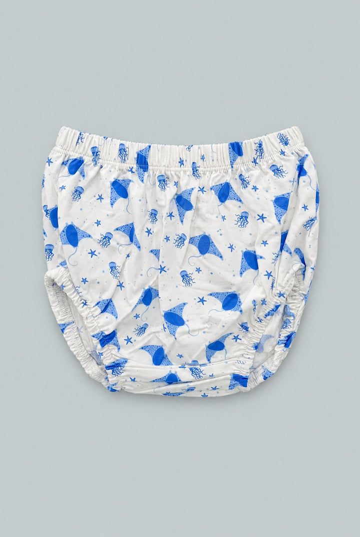 Ruffle Dress With Bloomer - Stingray Blue