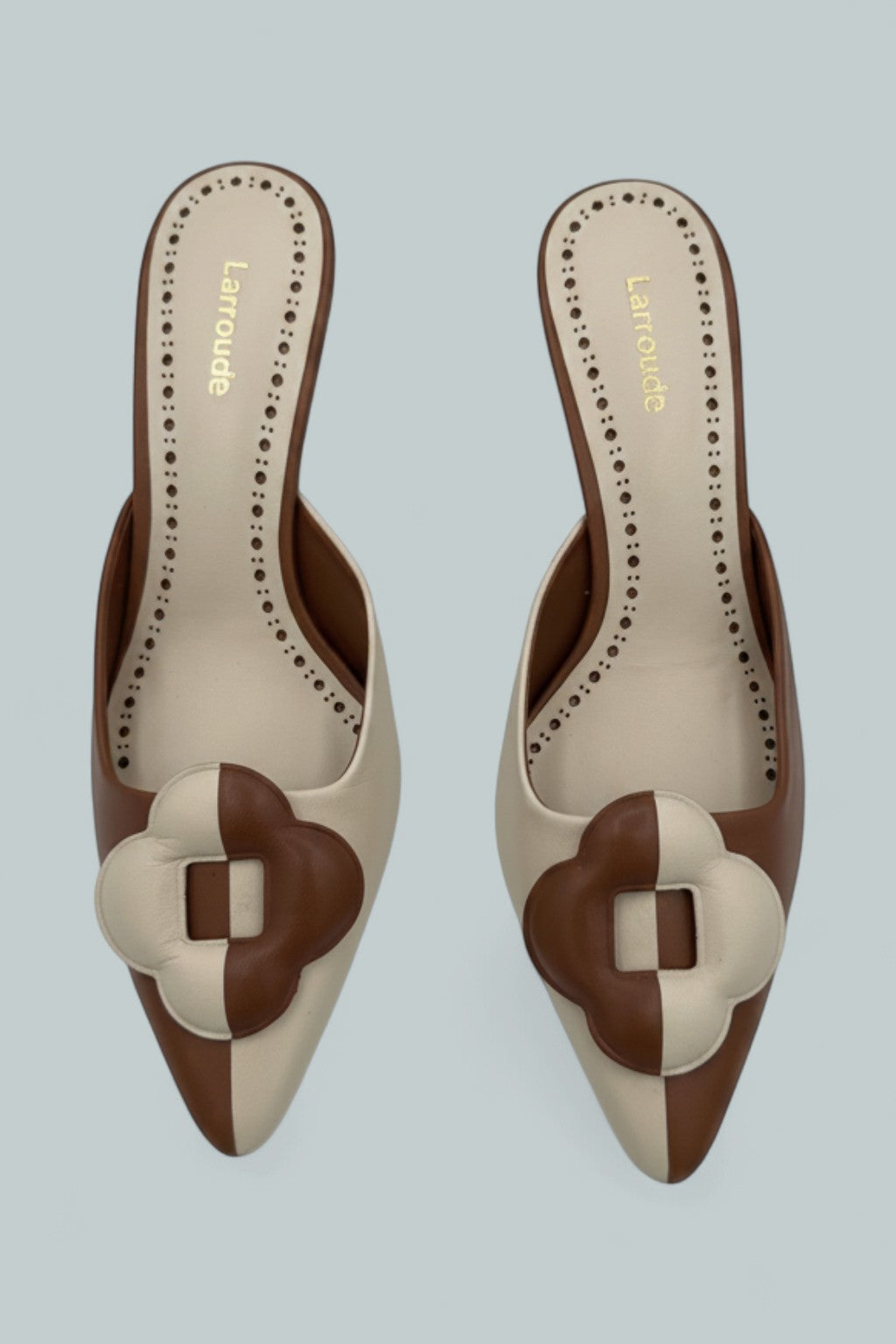 Flora Pumps - Caramel and Ivory