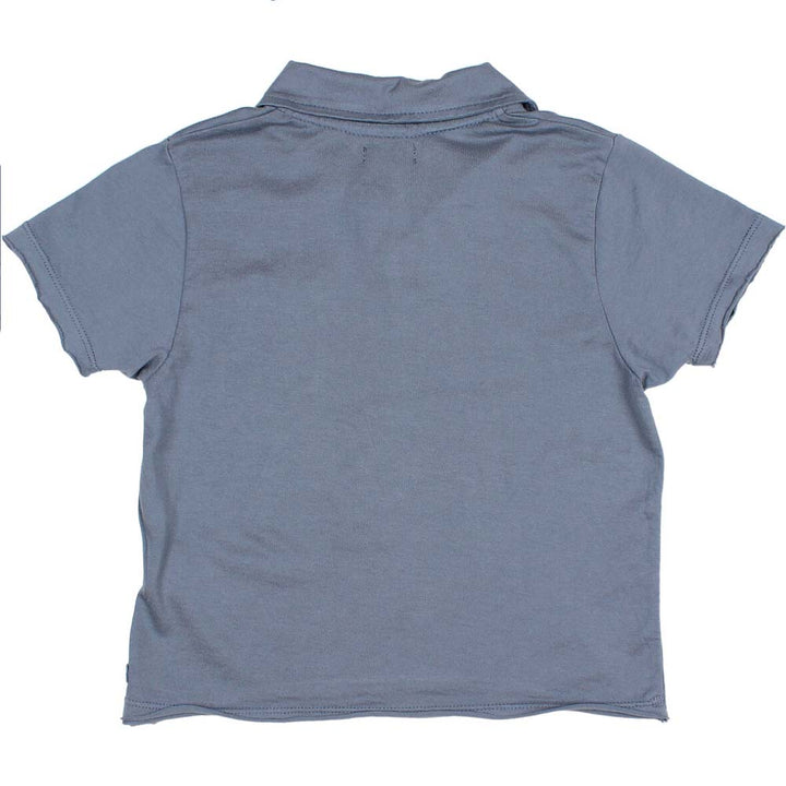 Polo Tee Shirt with Pocket - Blue