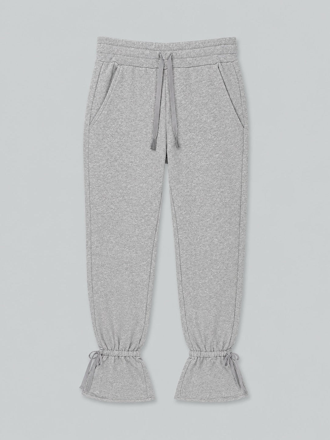 Tie Ankle Sweatpants - Heather Gray