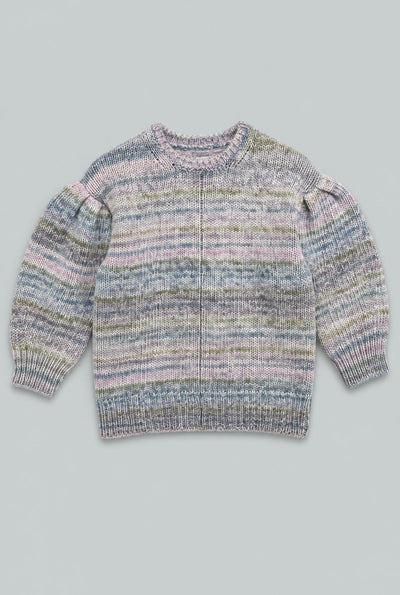 Ombre Crew Neck Sweater - Pastel/Multi