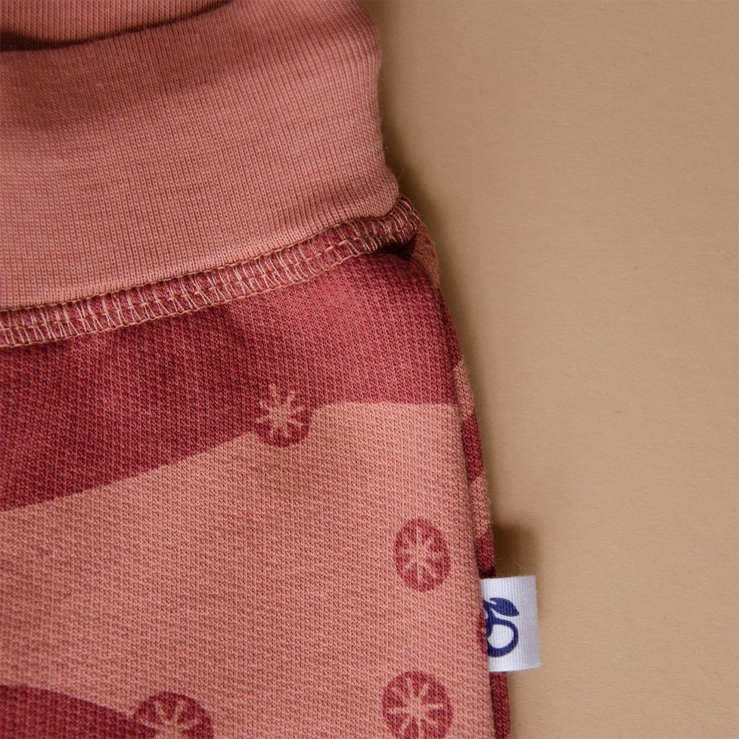 Organic Pima Cotton Sweatpants Snowy Andes - Red