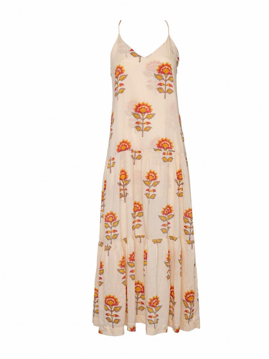 Artemisia Maxi Dress - Peach Floral