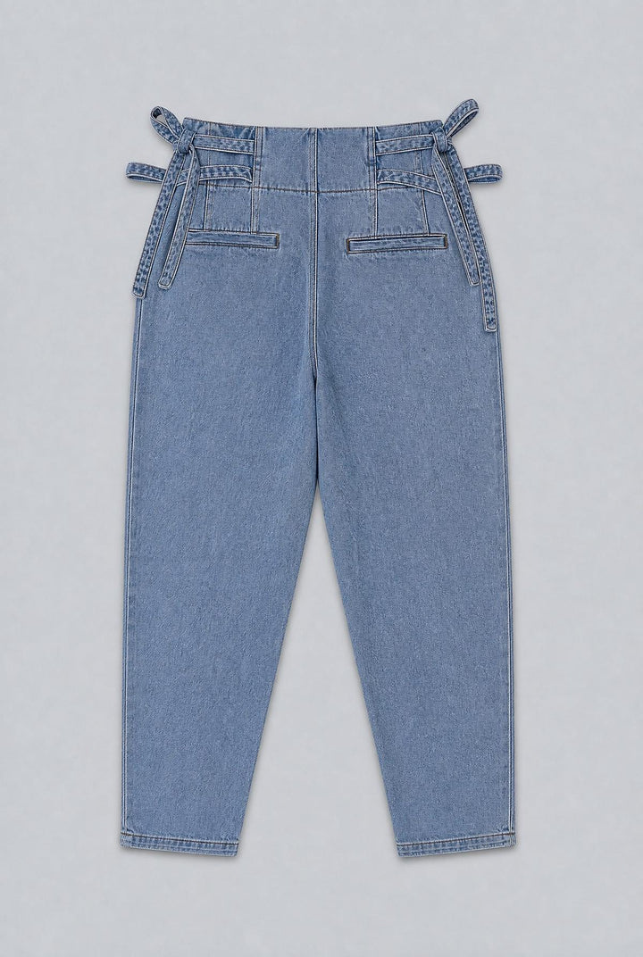 Sydney Side Tie Pants - Washed Indigo