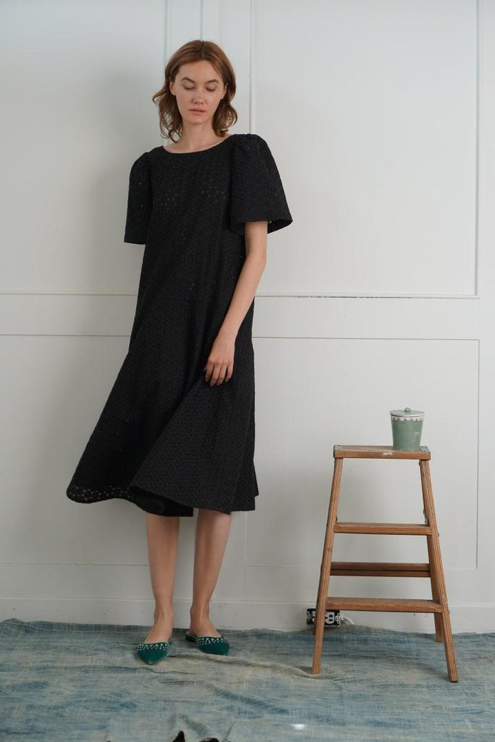 chloe embroidered dress Vintage Chloe Black Seed Bead Dress