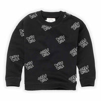 Sweatshirt Rules Print - Black