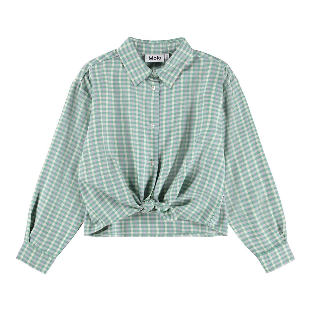 Rafa Shirts Long Sleeve - Menthe Gingham