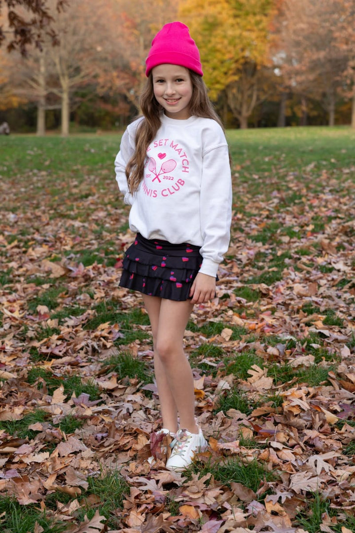 Girls Club Love Sweatshirt - White