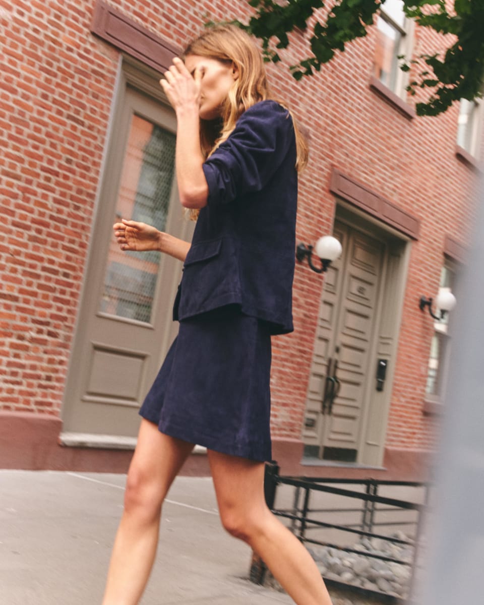 Chelsea Jacket - Suede-Navy