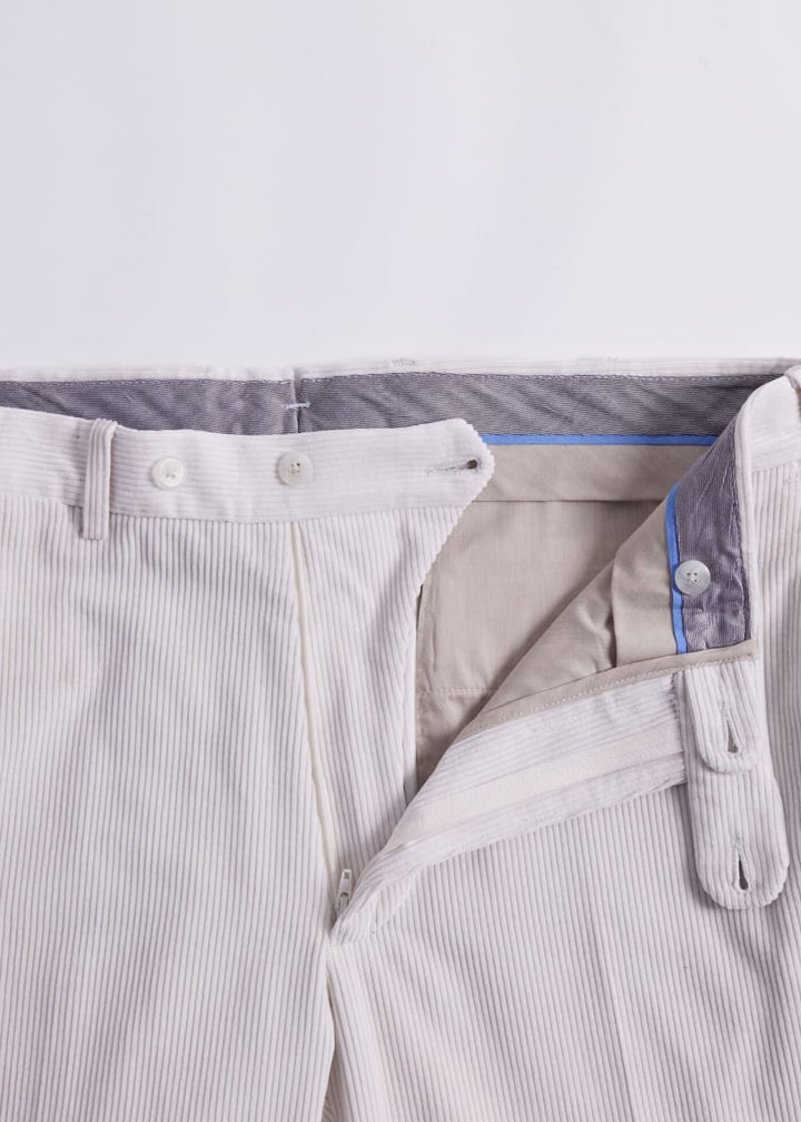 Soft Corduroy Dress Trouser - Ice White