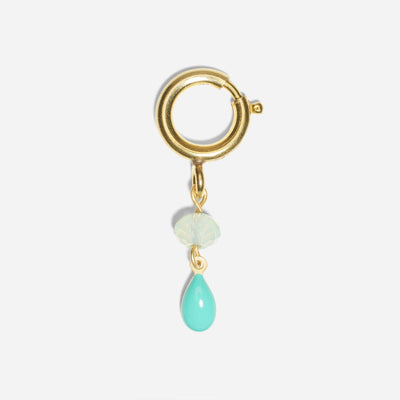 Shoe Charm Teardrop - Turquoise
