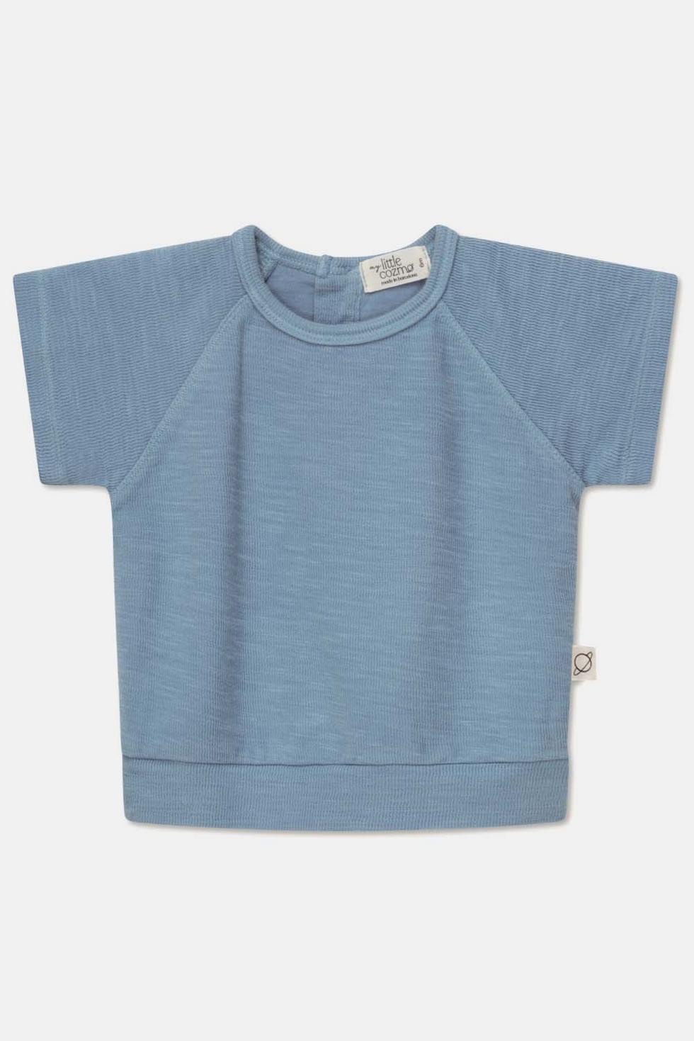 Double-face short-sleeves baby sweatshirt - Sky blue