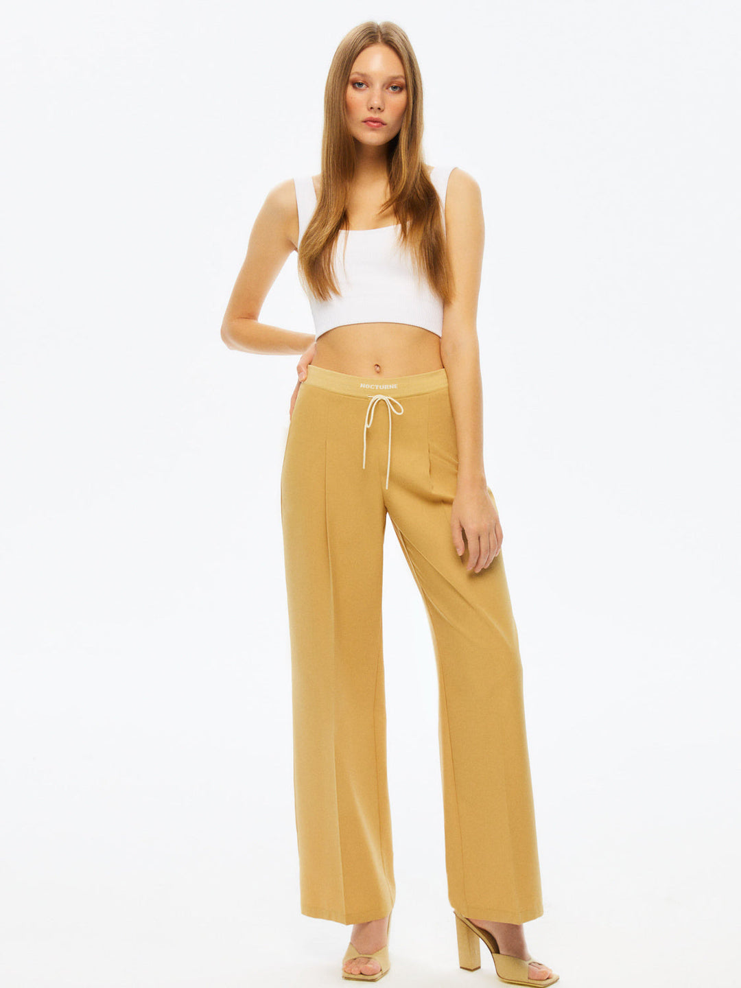 Ribbed Pants - Camel