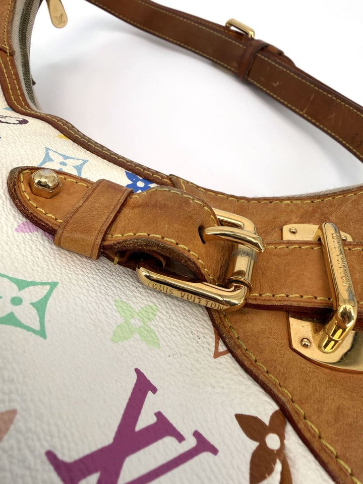 Pre-Owned Louis Vuitton Greta Crossbody Multicolor White