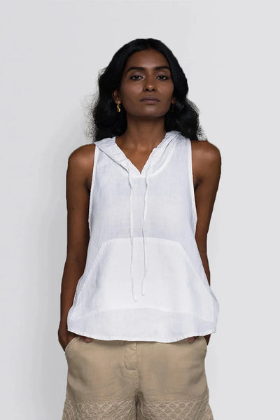 Coastal Drive Hoodie - Coconut White