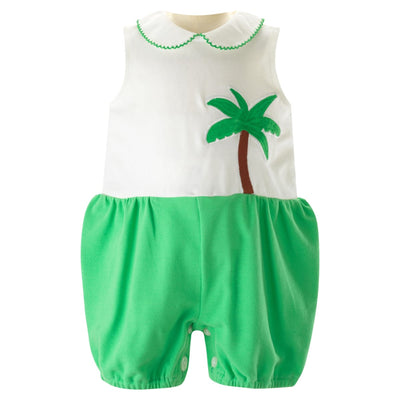 Palm Tree Jersey Playsuit