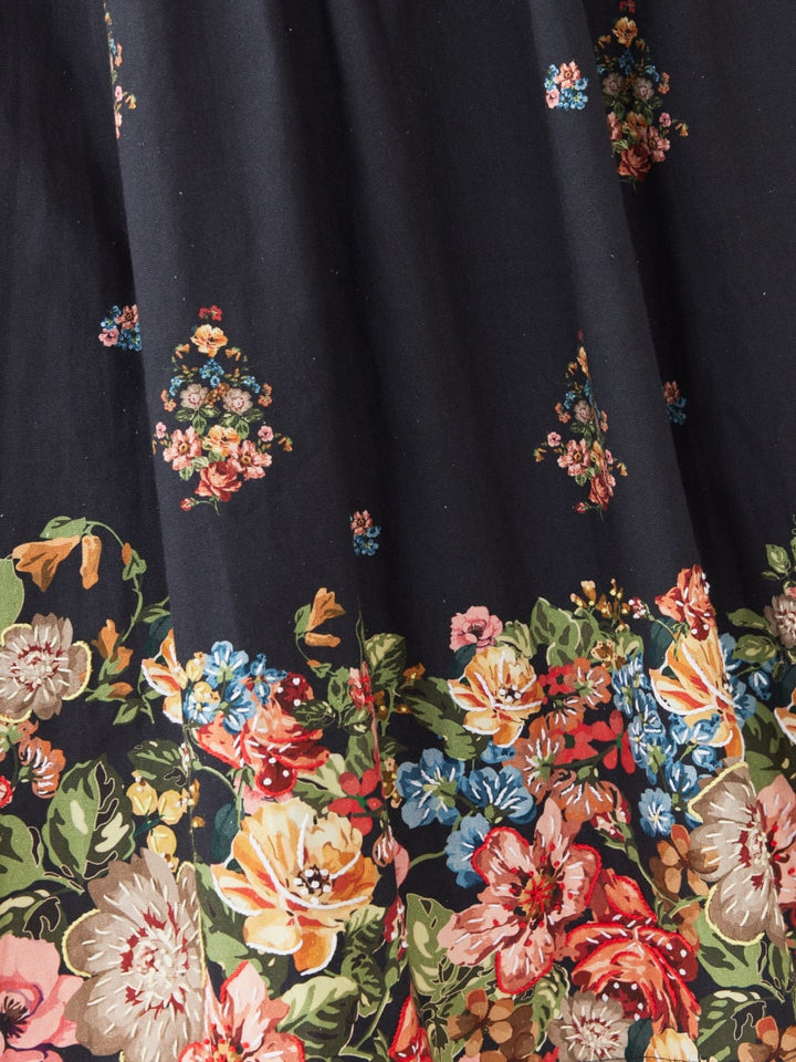 Sydney Dress - Black Victorian Floral