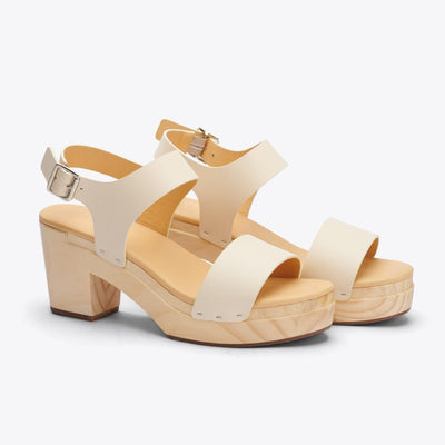 All-Day Open Toe Clog - Bone - FINAL SALE