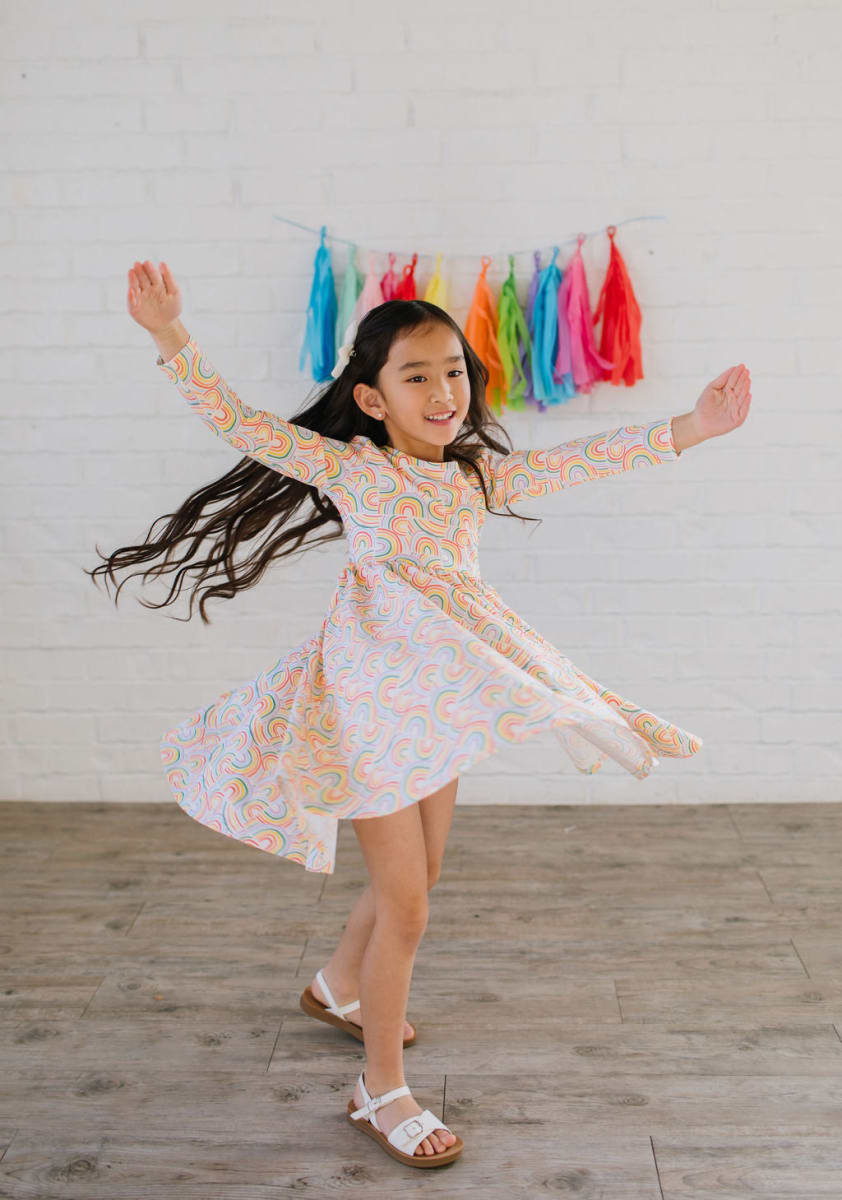 Gwendolyn Dress - Primary Rainbow