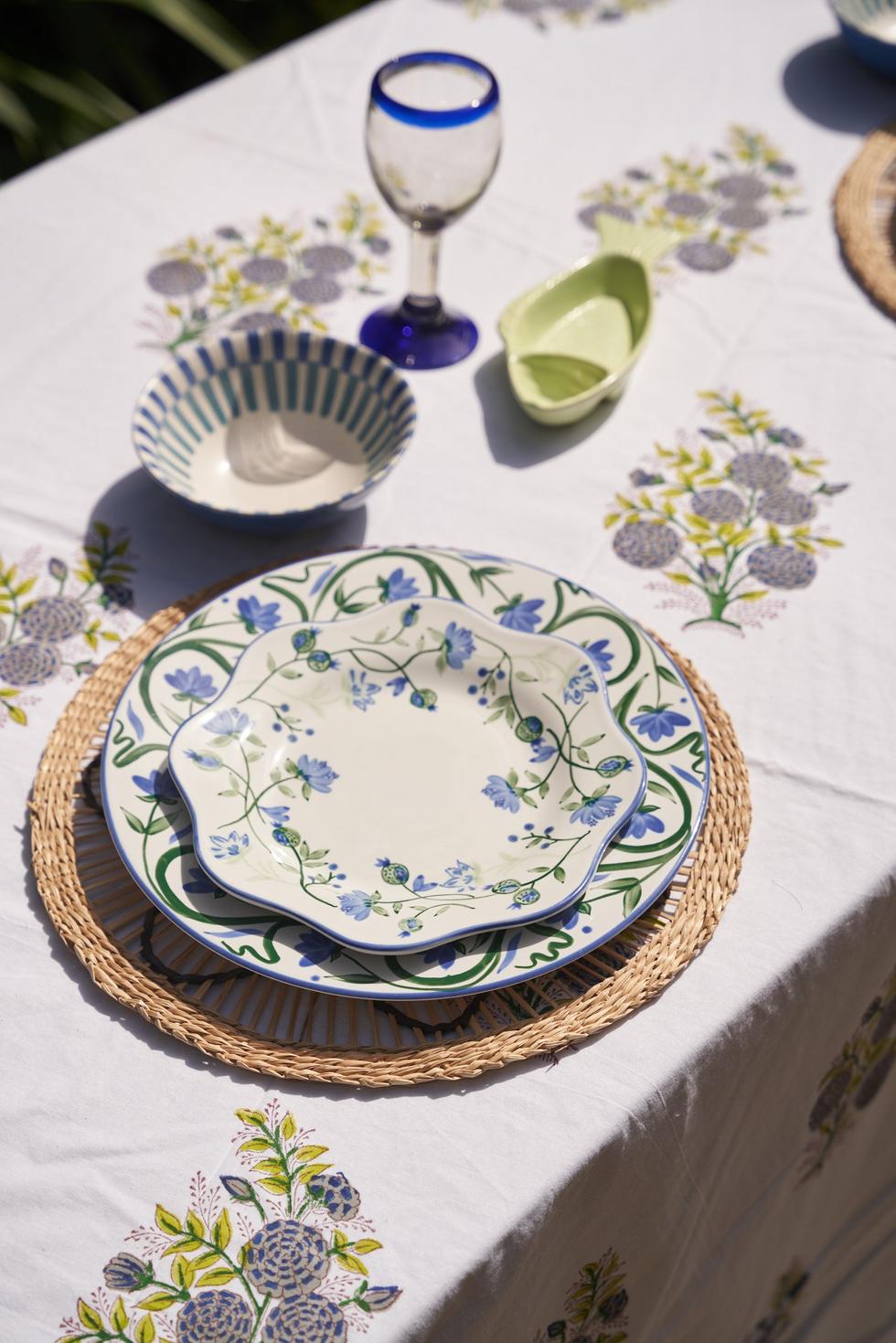 Round Tablecloth - Bleu