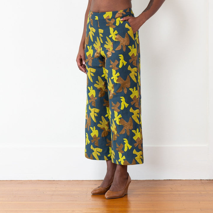 The Julia Pant - Blue/gold
