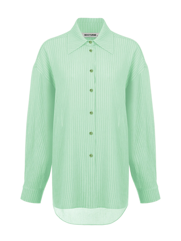 Oversized Twin Set Shirt - Mint Green