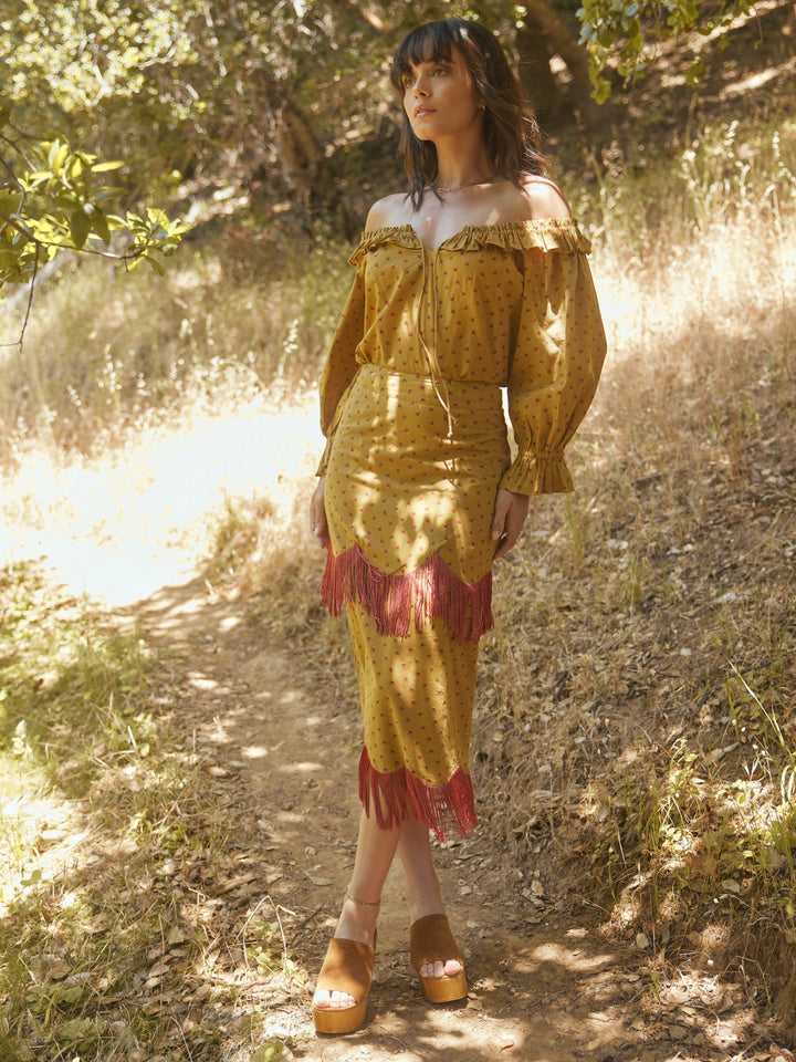 Liliana Peasant Top - Honeycomb/Mini Rose Floral