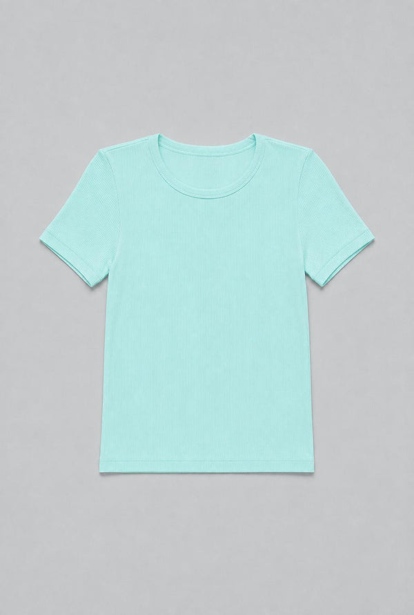 Ribbed Tee - Mint