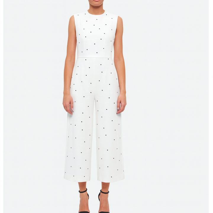 Embellished Sophie Jumpsuit - White