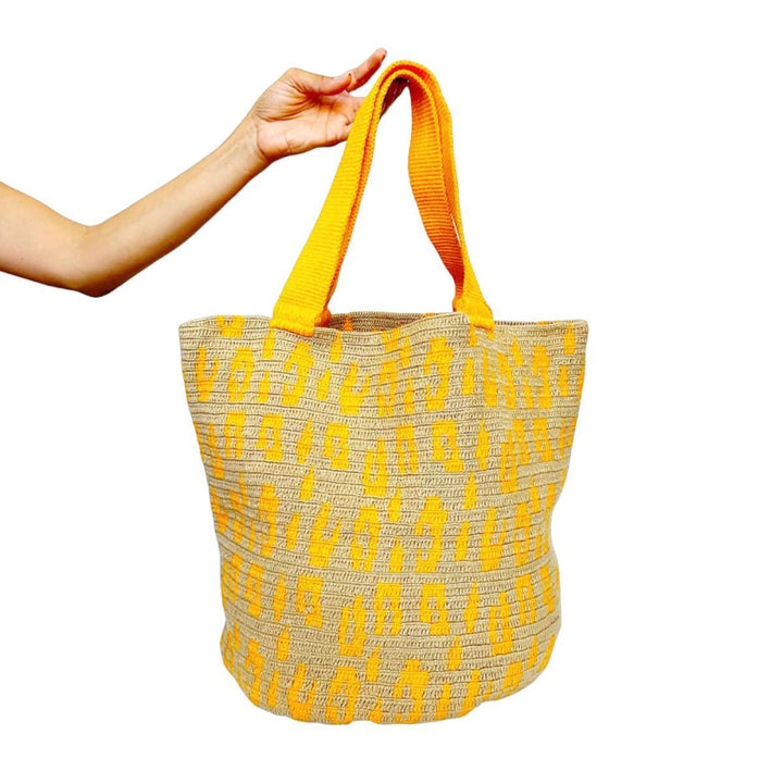 XL Bag - Yellow Leopard - One Size - Tote