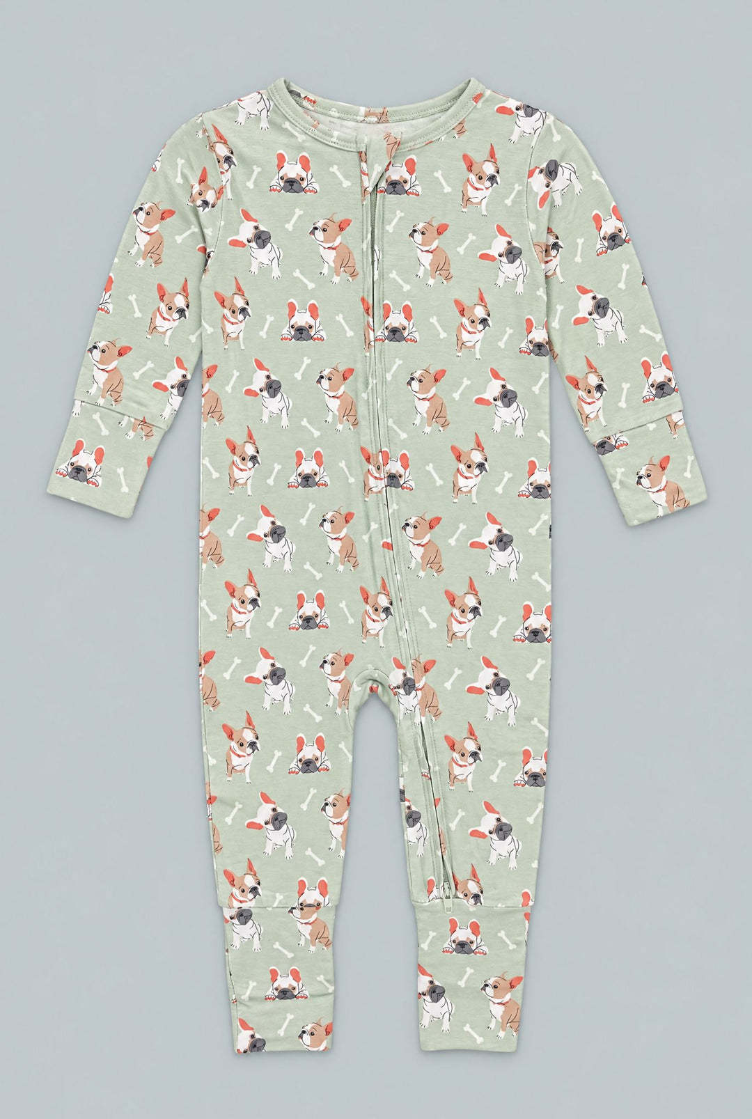 Mint Frenchie Puppy Convertible Romper - Frenchie Fun