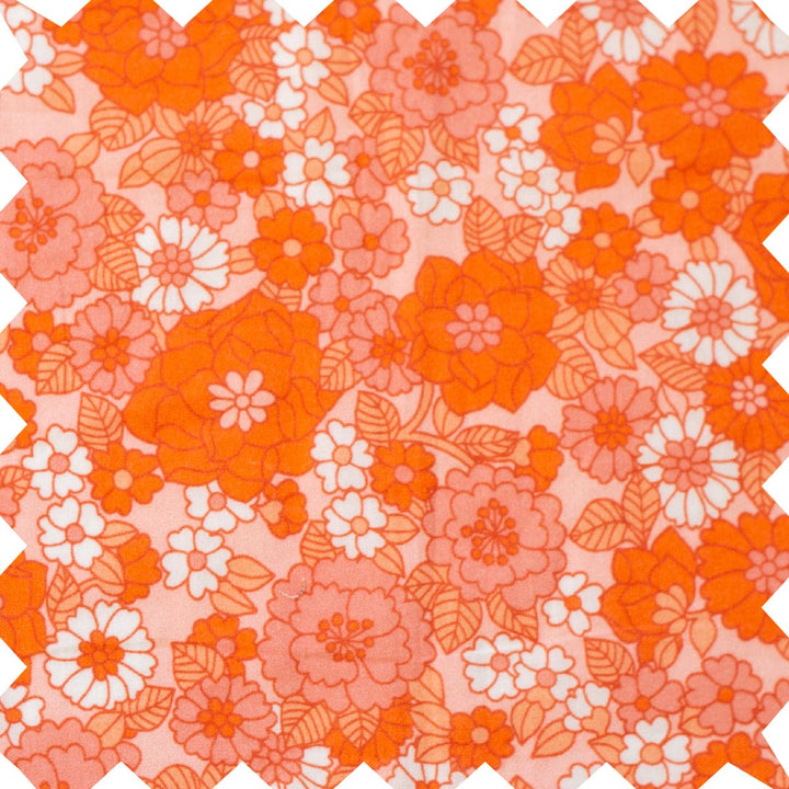 Girls' Short Puff Sleeve Dress - Orange Meadow