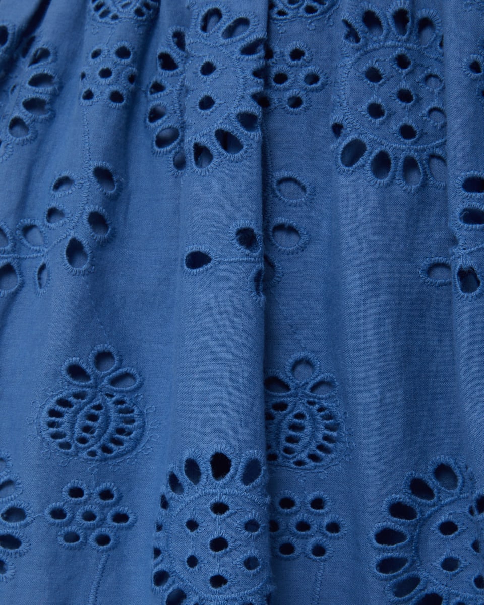 Dani Top In San Andrés Eyelet - Steel Blue
