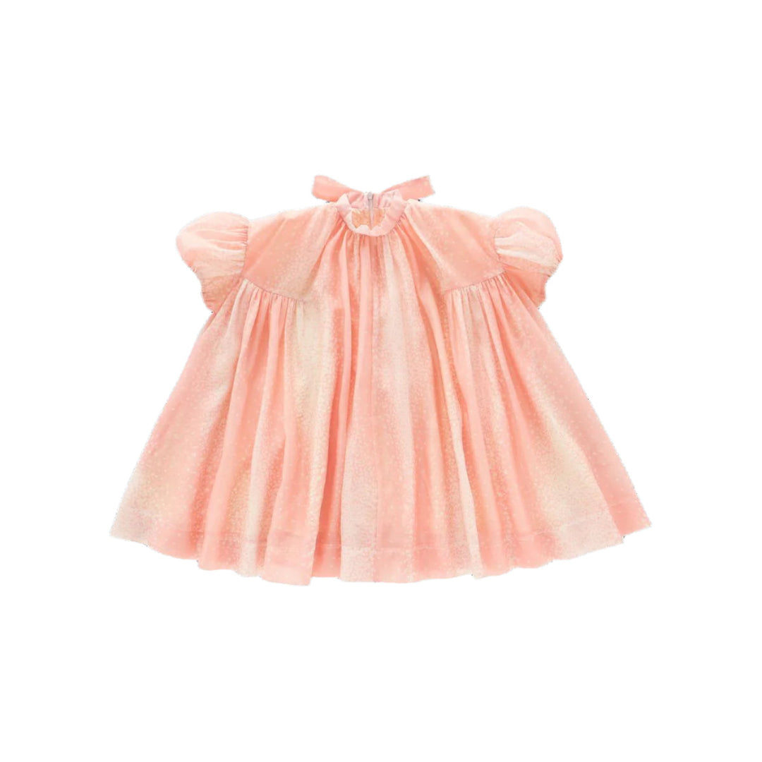 Tent Dress with Puff Sleeves - Pink