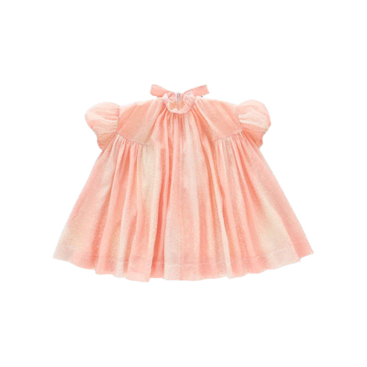 Tent Dress with Puff Sleeves - Pink